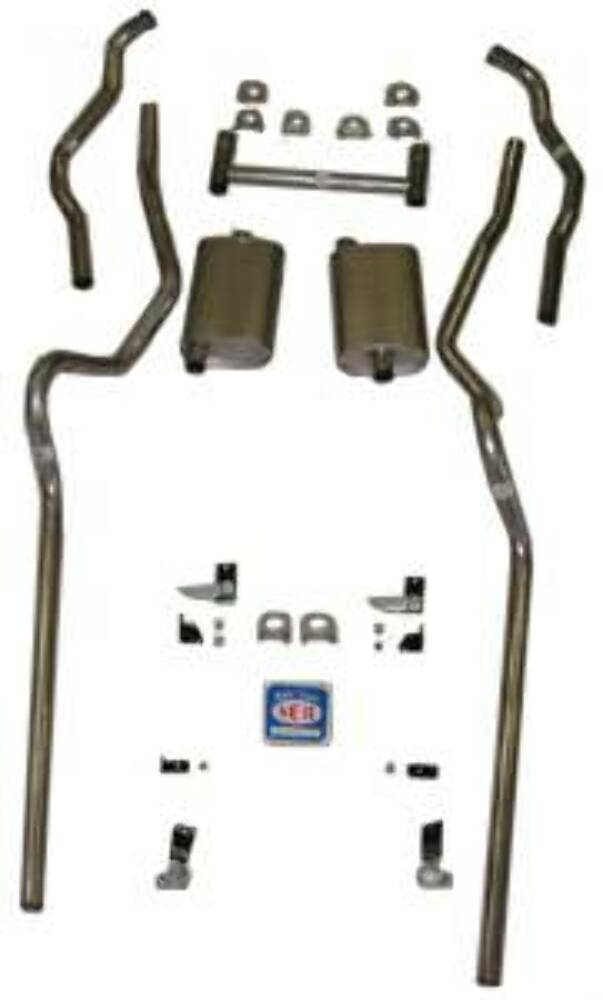 Fits 1955 - 1957 Chevrolet Full Size  Exhaust System 63059