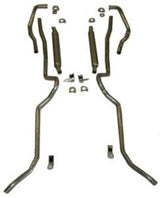 Fits 1955 - 1957 Chevrolet Full Size 2" dual glass pack Exhaust System 63081