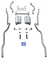 Fits 1955 - 1957 Chevrolet Full Size 2" Dual Turbo Exhaust System 63093