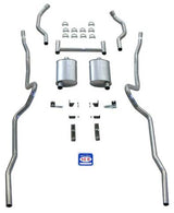 2" Dual Turbo Exhaust System 63093 fits 1955-1957 Chevy Bel Air B142 Shafer's Classic Reproductions