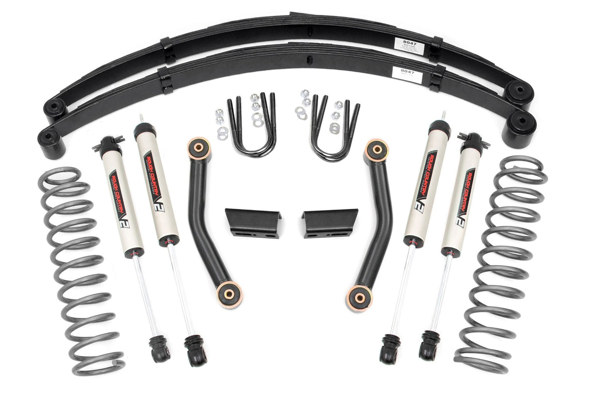 Fits Jeep Cherokee XJ (84-01) 3 Inch Lift Kit; Series II; RR Springs; V2; 630X70