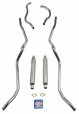 2" Dual 8 cyl. SW Exhaust System 63100 Shafer's Classic Reproductions