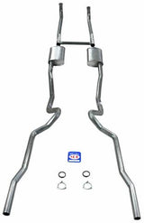 2-1/2" Dual Turbo Small Block Exhaust System 63109 fits 1955-1957 Chevy Bel Air Shafer's Classic Reproductions