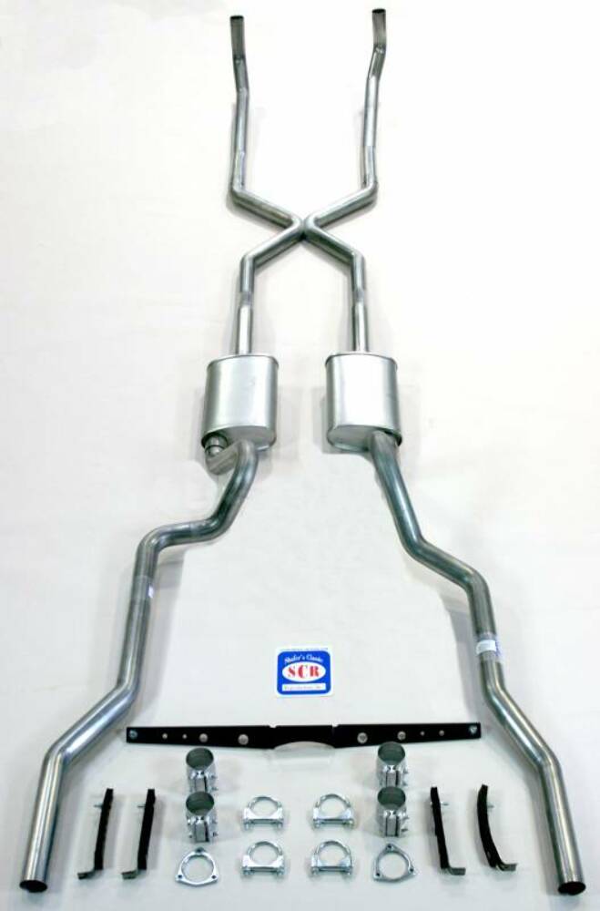Fits 1955-1957 Chevrolet Full Size "X" style 2-1/2" Exhaust System 63111