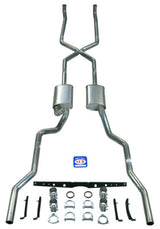 Fits 1955-1957 Chevrolet Full Size "X" style 2-1/2" Exhaust System 63112