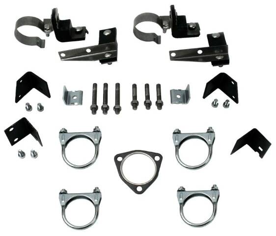Fits 1955 Chevrolet Full Size 8 cyl. Dual with 57 Manifolds without Crossover Pipes Clamp And Hanger Kit 64013