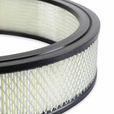 Mr. Gasket air filter 14 inch x 3 inch replacement white black 6403