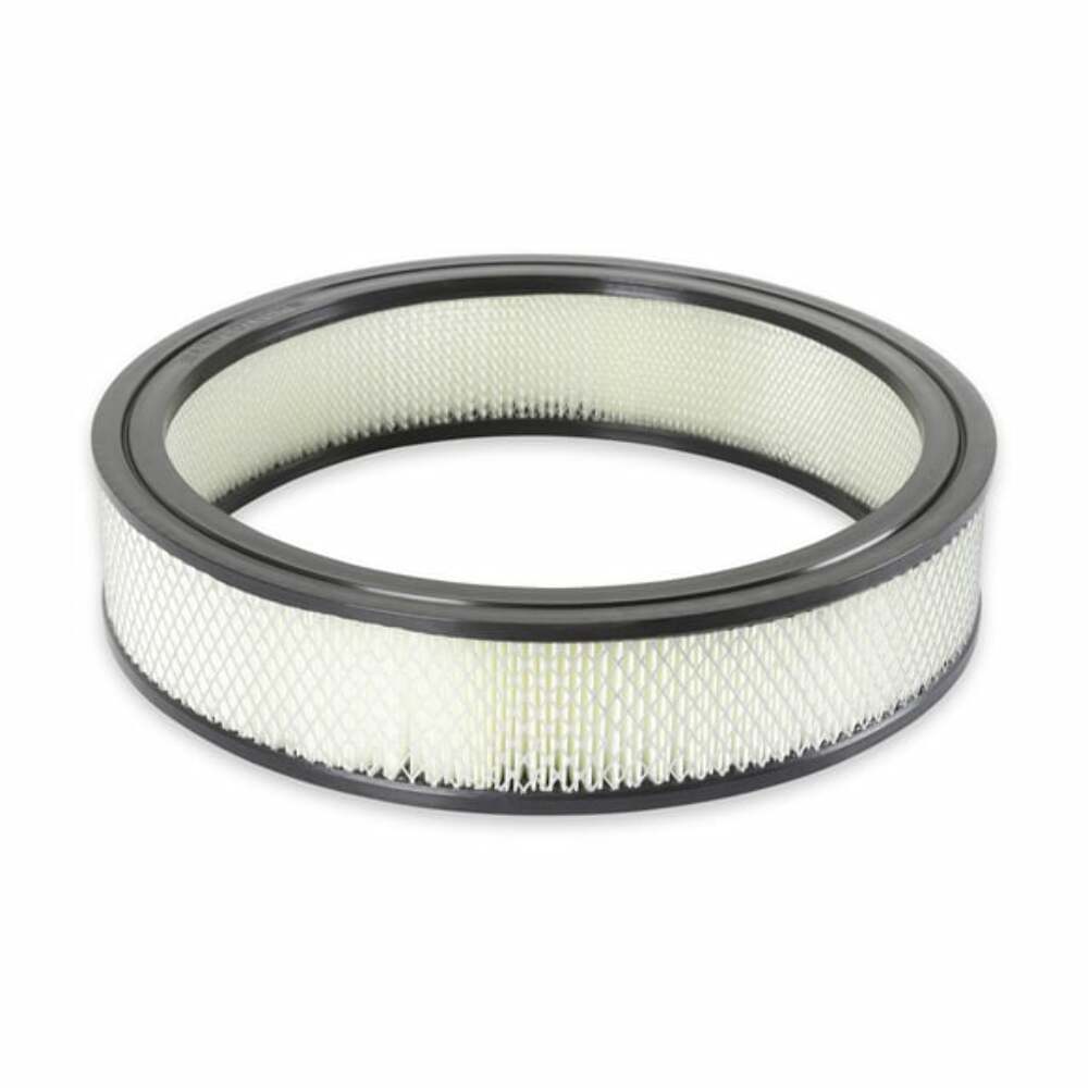 Mr. Gasket air filter 14 inch x 3 inch replacement white black 6403