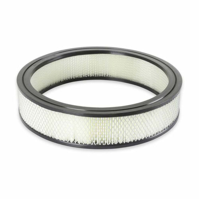 Mr. Gasket air filter 14 inch x 3 inch replacement white black 6403