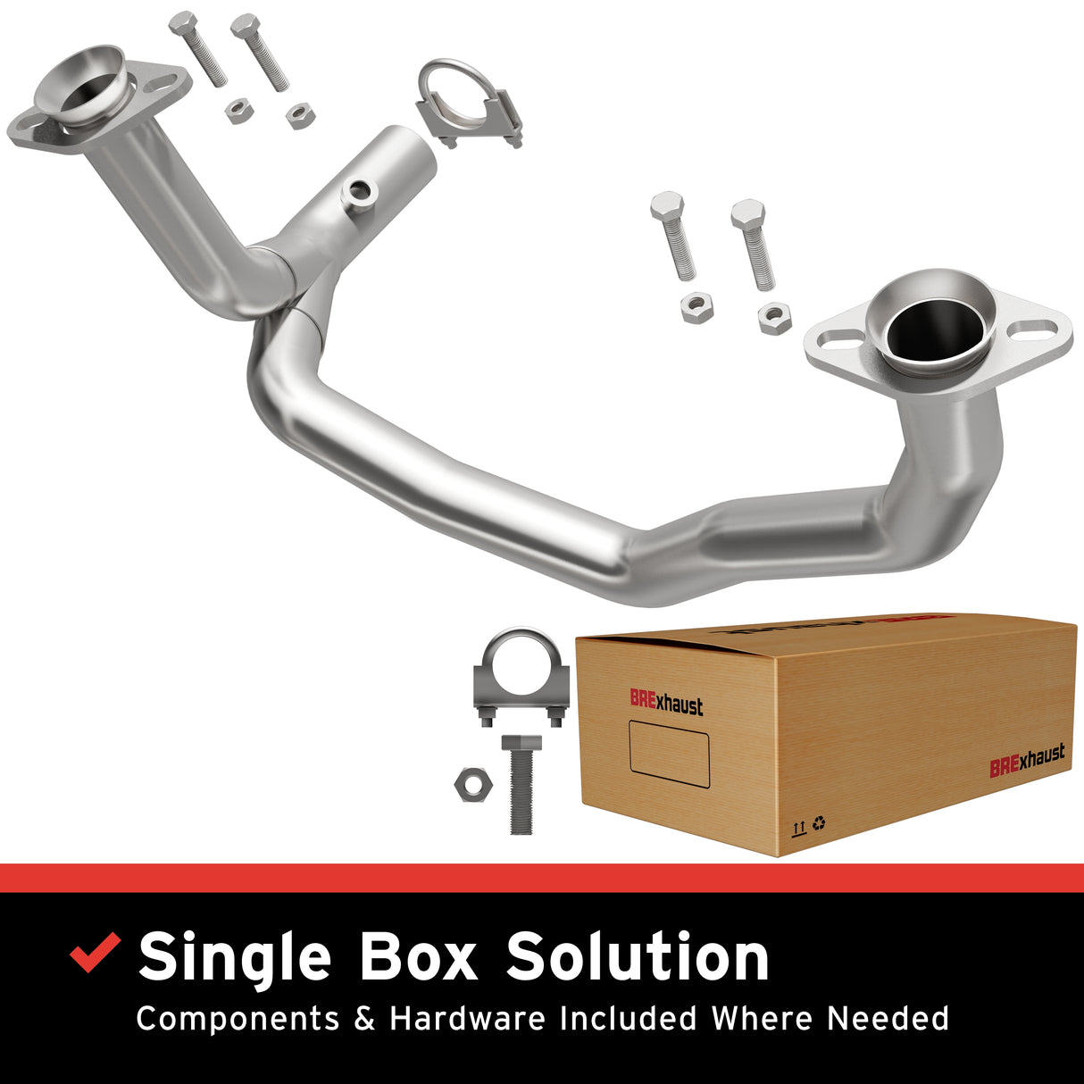 1994-1999 Dodge Dakota Direct-Fit Front Pipe Kit 107-0064 stainless steel