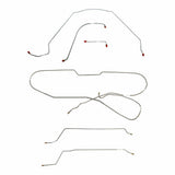 t 65 Chevy Malibu Hardtop w/Power Drum Brakes, Complete Brake Line CBK0267SS Fine Lines