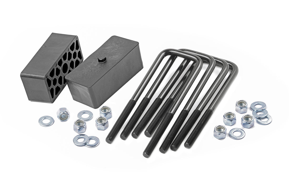 Fits Chevy/GMC 1500 Truck 2 Inch Block & U-Bolt Kit; 6532