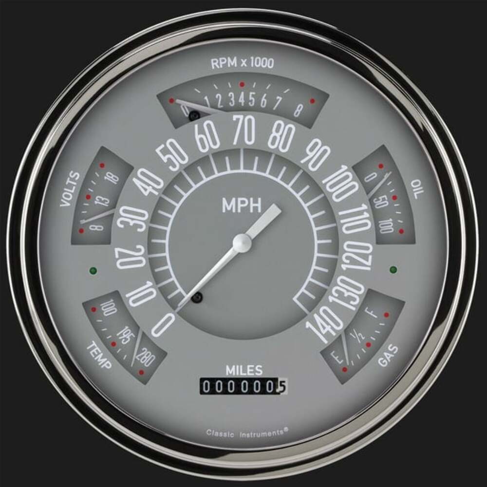 66-77 Bronco Package, Gray FB66G for Ford dash gauge cluster