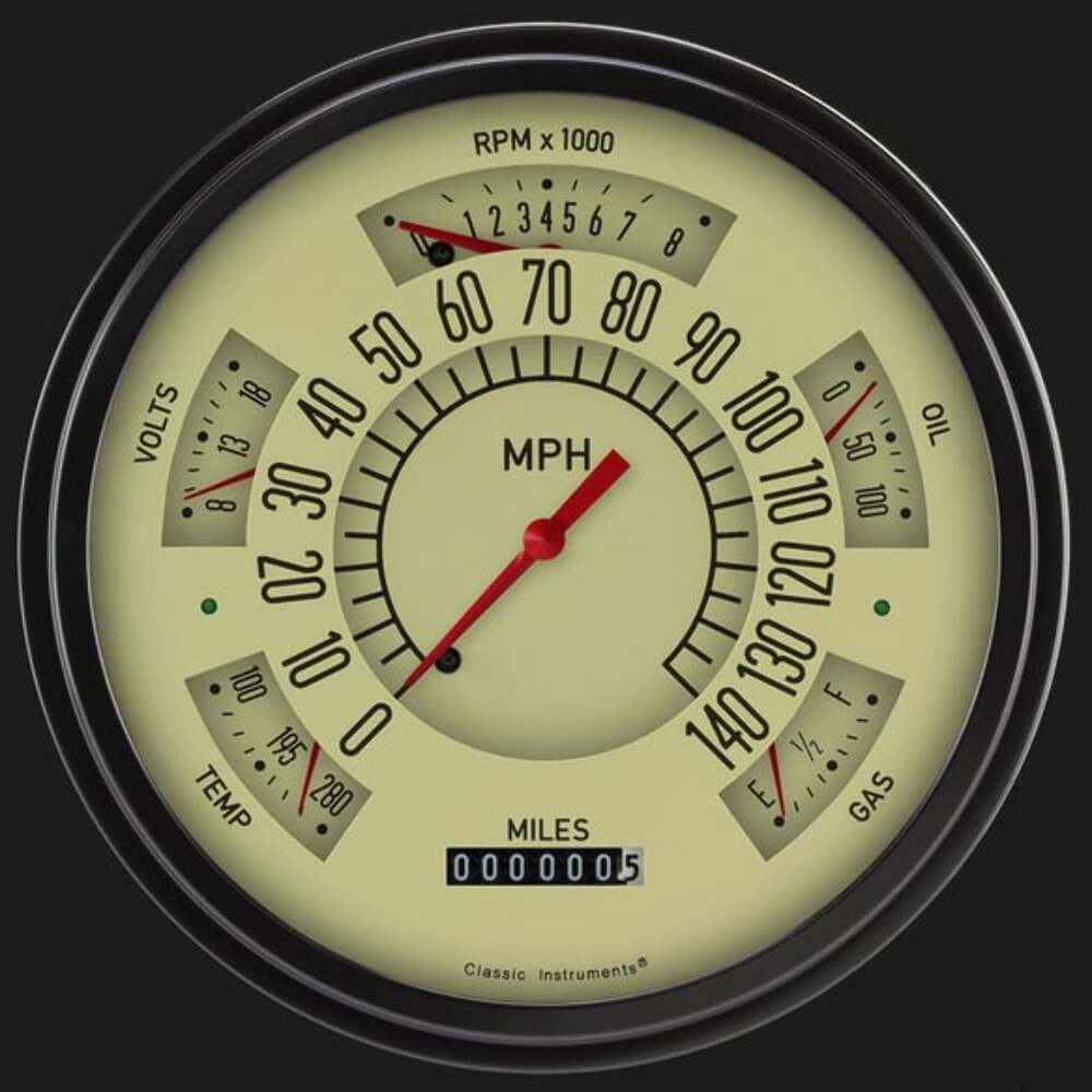 66-77 Bronco Package, Tan FB66T for Ford dash gauge cluster
