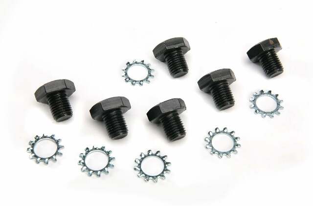 Mr. Gasket flexplate bolts 7/16 10 x 1/2 inch 6712MRG black steel 2493