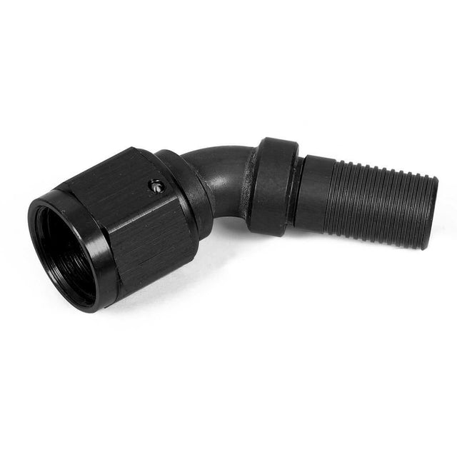 Ultra-Flex™ Hose End - 45 Degree - Size -8 - 674608ERL AN fitting black aluminum