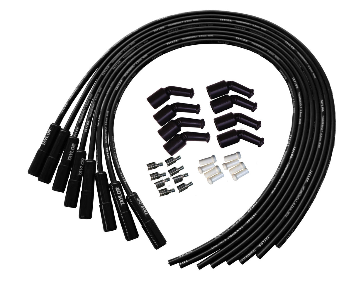Spark Plug Wire Set Universal Silicone ThunderVolt 8.2mm 180? 40 ohm/ft 85065-B