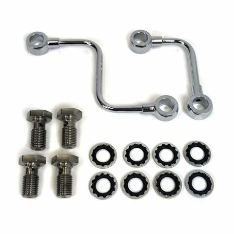 3/8-24 Banjo Hard Line for 1-1/8" Bore Master Cyl to Proportioning Valve 6801318 stainless steel