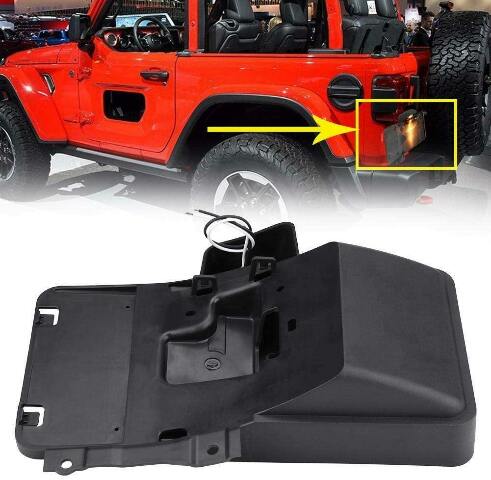 68064720AA - Plastic Black License Plate Bracket - Jeep Wrangler Rear 2007-2017 steel