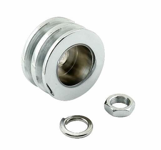 Mr. Gasket alternator pulley chrome double groove steel 6809