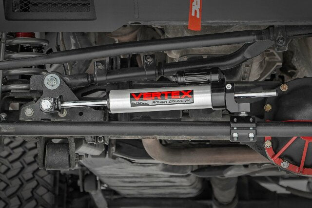 Fits Jeep Wrangler JK (07-18) Vertex Steering Stabilizer; Pass-Through; 680900
