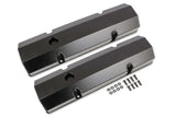 Mr. Gasket Fabricated Aluminum Valve Covers - Black Finish - 6818BG