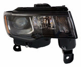 Right headlight assembly for 2016+ Jeep WK Grand Cherokee w/ Halogen Bulbs - 68266646AD black