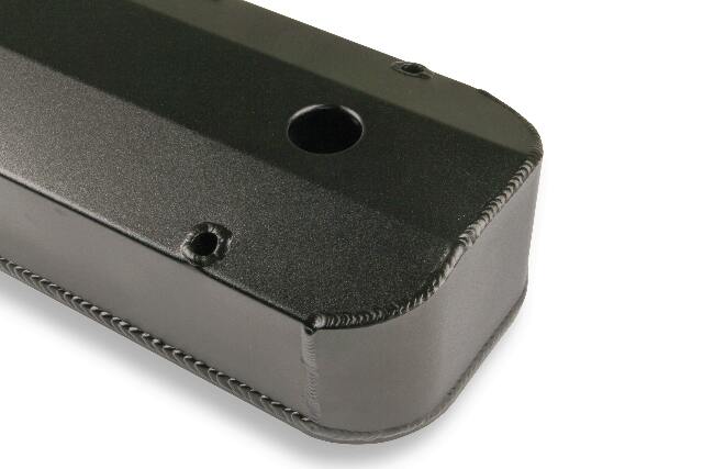 Mr. Gasket Fabricated Aluminum Valve Covers - Black Finish - 6831BG