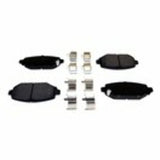 Rear Brake Pad Set for 2018+ Jeep Wrangler JL Wrangler w/ 12.9 Rear Brake Rotors - 68385238AA steel black