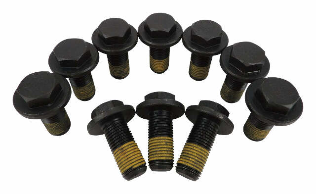Fits 2018-2023 Jeep Wrangler JL Wrangler Differential Ring & Pinion Bolt Set; 68398733AA steel black