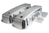 Mr. Gasket cast aluminum tall valve covers polished BBC Chevy 6859G