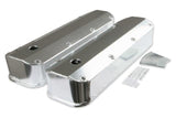 Mr. Gasket fabricated aluminum valve covers silver finish black 6860G