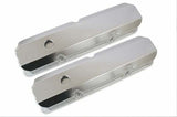 Mr. Gasket fabricated aluminum valve covers silver finish Ford black 6872G