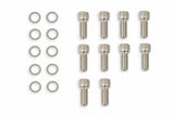Mr. Gasket fabricated aluminum valve covers silver finish Ford black 6872G