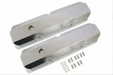 Mr. Gasket fabricated aluminum valve covers silver finish Ford black 6872G
