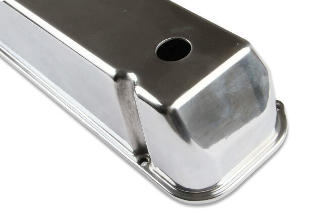 Mr. Gasket cast aluminum tall valve covers polished Ford 6873G