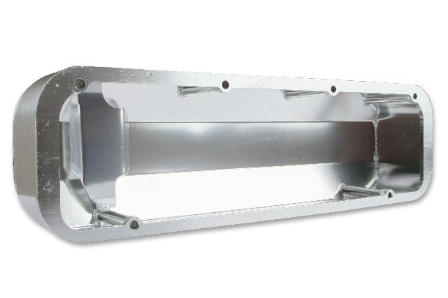 Mr. Gasket fabricated aluminum valve covers silver finish Ford black 6874G