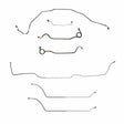 t 69 Chevy Malibu Hardtop w/ Manual Drum Brake, Complete Brake Line CBK0294SS Fine Lines