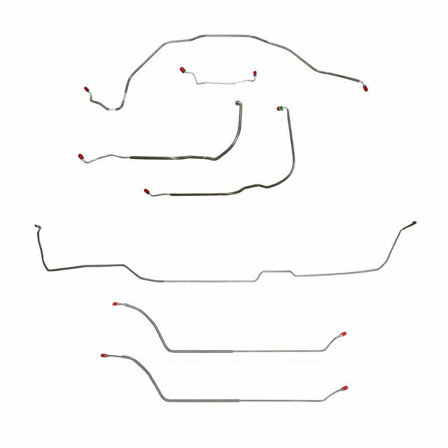 t 69 Chevy Malibu Hardtop w/ Power Drum Brakes, Complete Brake Line CBK0295SS Fine Lines