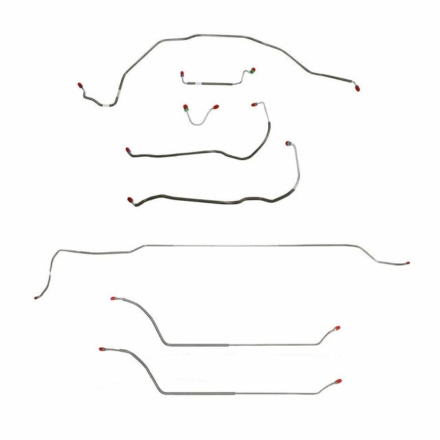t 69 Chevy Malibu w/ Power Disc Brakes, Complete Brake Line Kit CBK0299SS Fine Lines