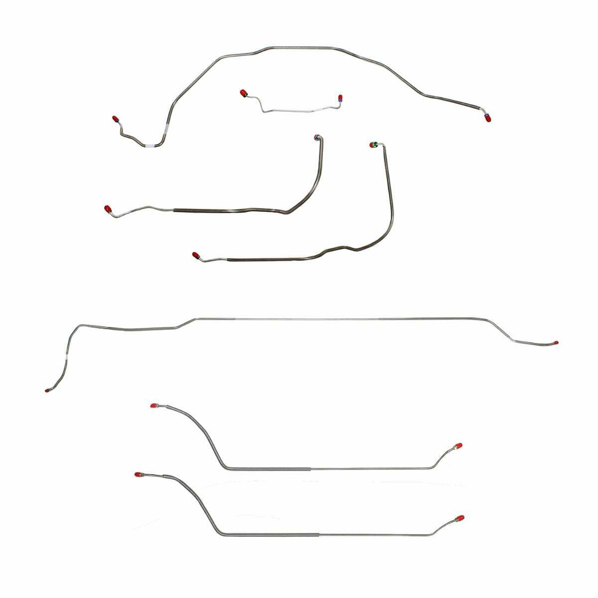 Complete Brake Line Kit for 69 Chevy Malibu w/ Power drum brakes stainless steel