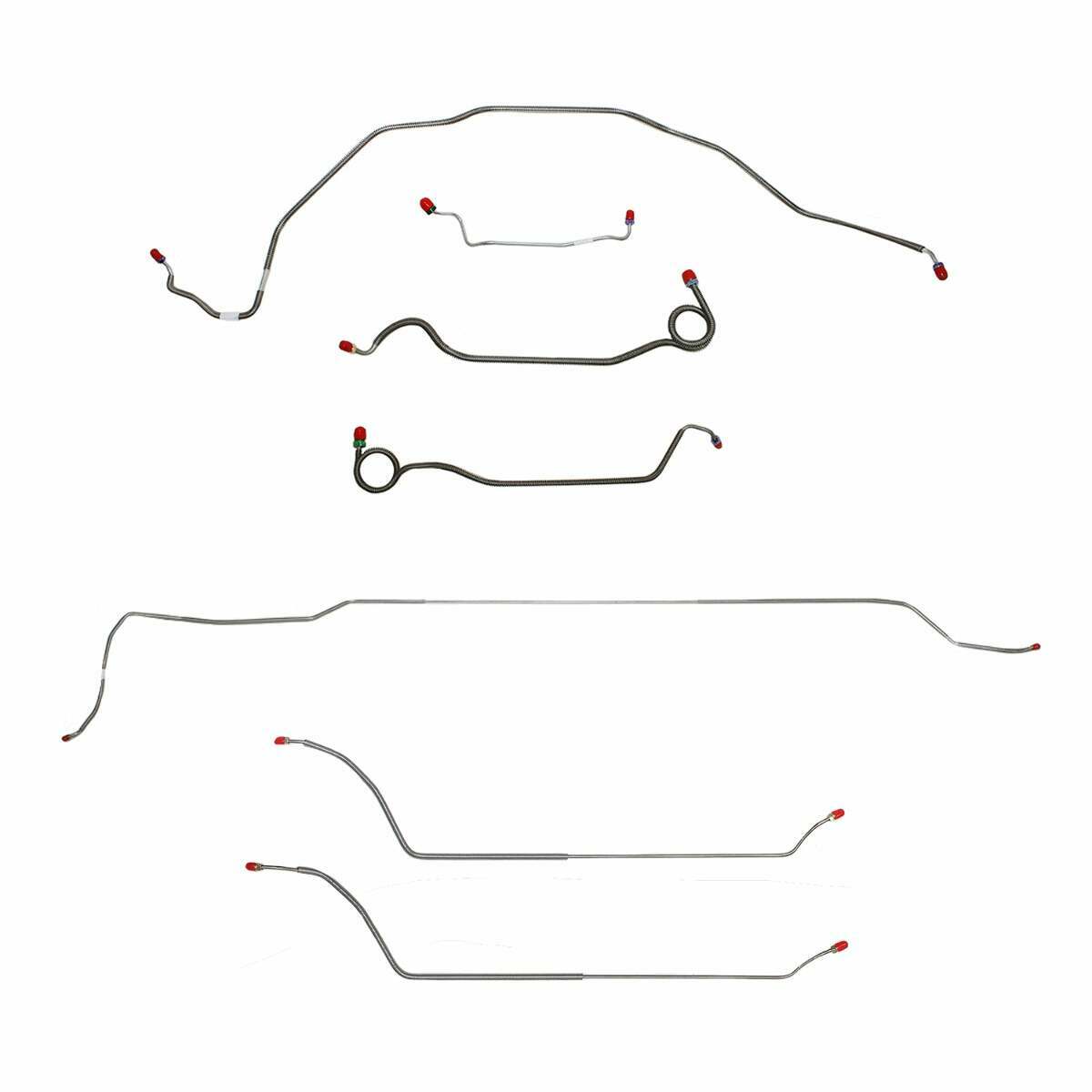 Complete Brake Line Kit for 69 Chevy Malibu w/Manual drum brakes stainless steel