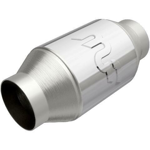 MagnaFlow universal catalytic converter 2.5 inch inlet/outlet stainless steel polished CARB compliant 69006