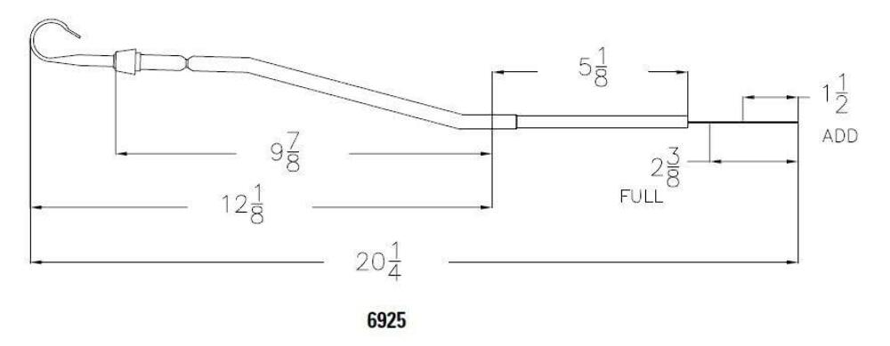 Mr. Gasket engine oil dipstick and tube chrome steel 6925