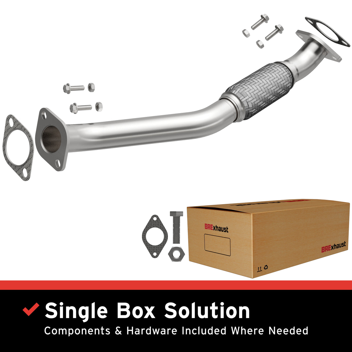 2010-2012 Ford Fusion Direct-Fit Front Pipe Kit 107-0067 stainless steel