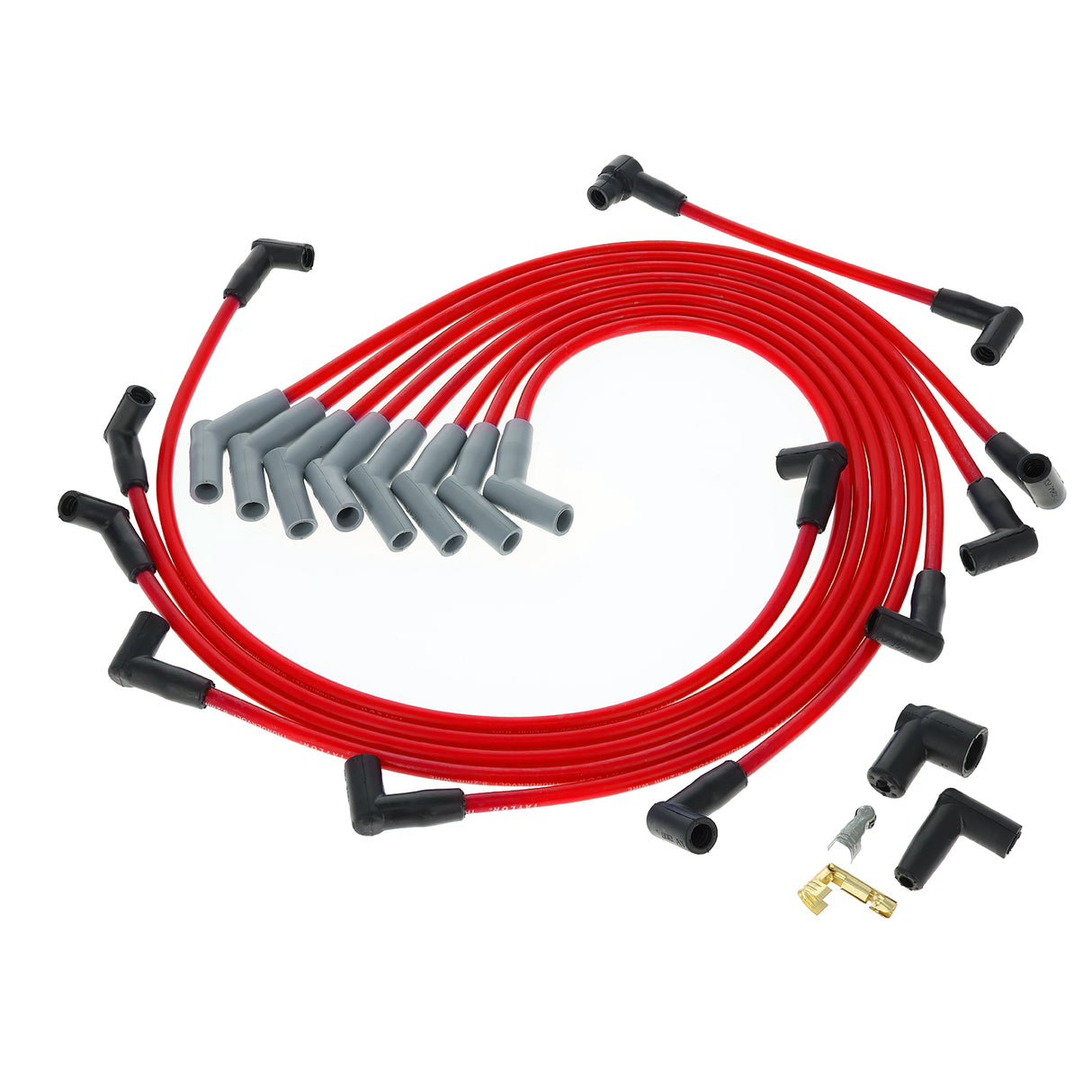 Spark Plug Wire Set Universal 8.2mm Silicone Thundervolt 40 ohm/ft Red 84258