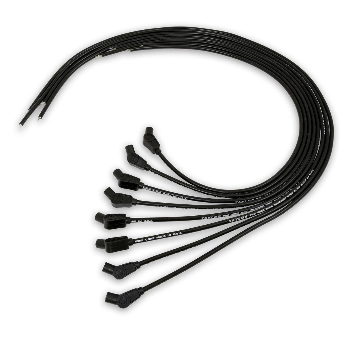 Spark Plug Wire Set Universal 8mm Silicone 135? 0 ohm/ft Prowire Solid 70052