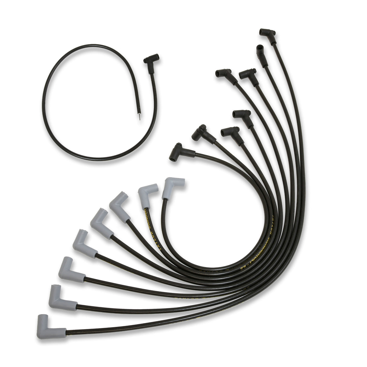 Spark Plug Wire Set Universal 8.2mm Silicone Thundervolt 40 ohm/ft Black 84052