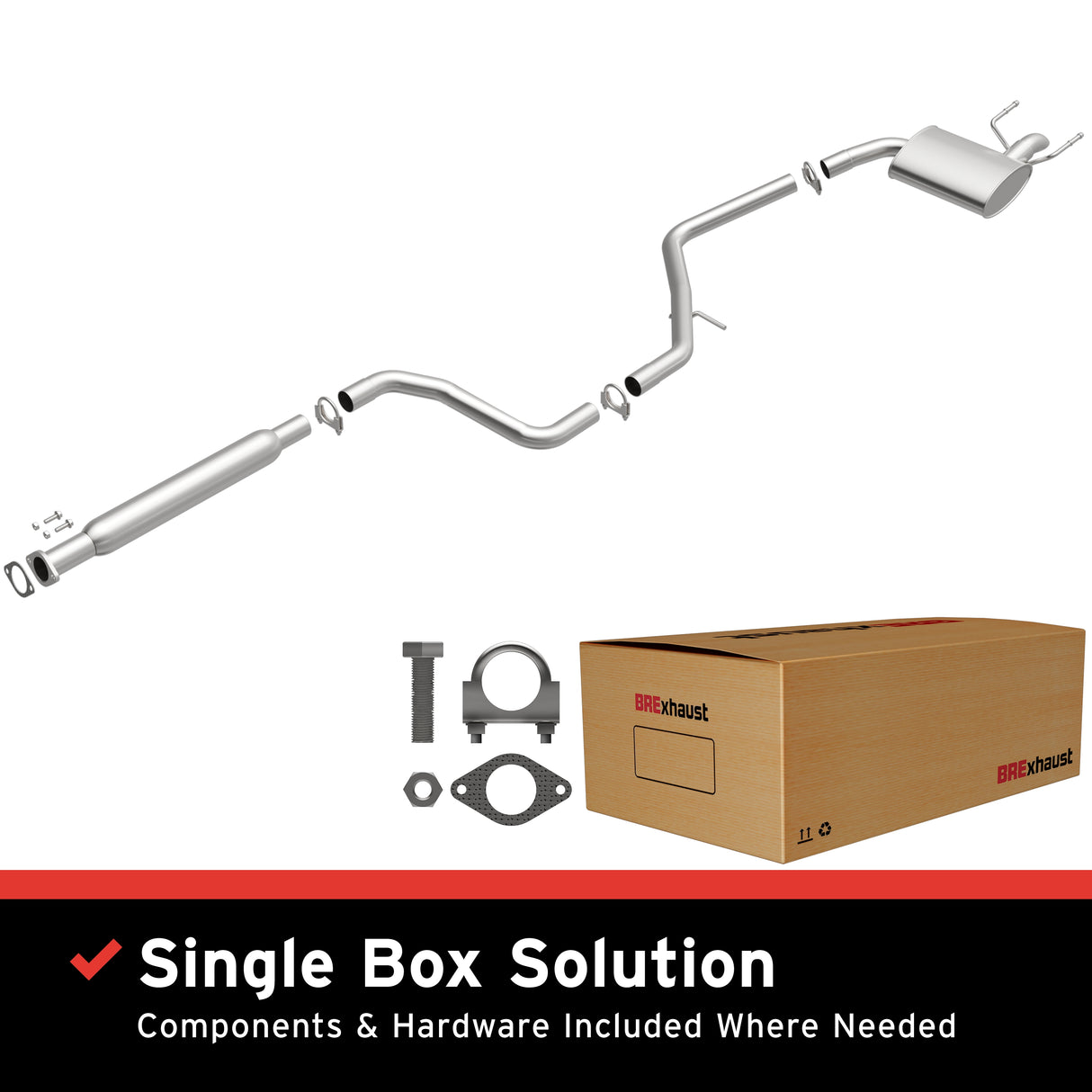 Fits 2013-2016 Chevy Direct-Fit Replacement Exhaust System steel