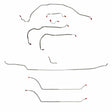 Complete Brake Line Kit for 70 Chevy Malibu w/ Power disc brakes stainless steel